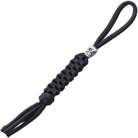 Lanyard Black Chrome Skull